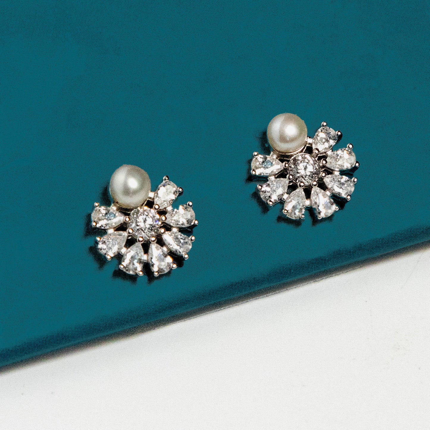 Sparkling Pearl Bloom Studs