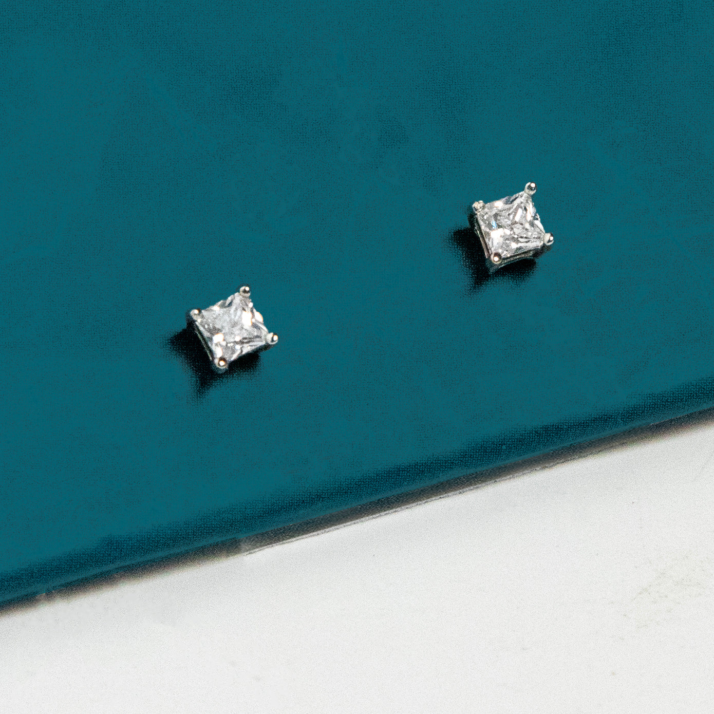 Square Solitaire Studs