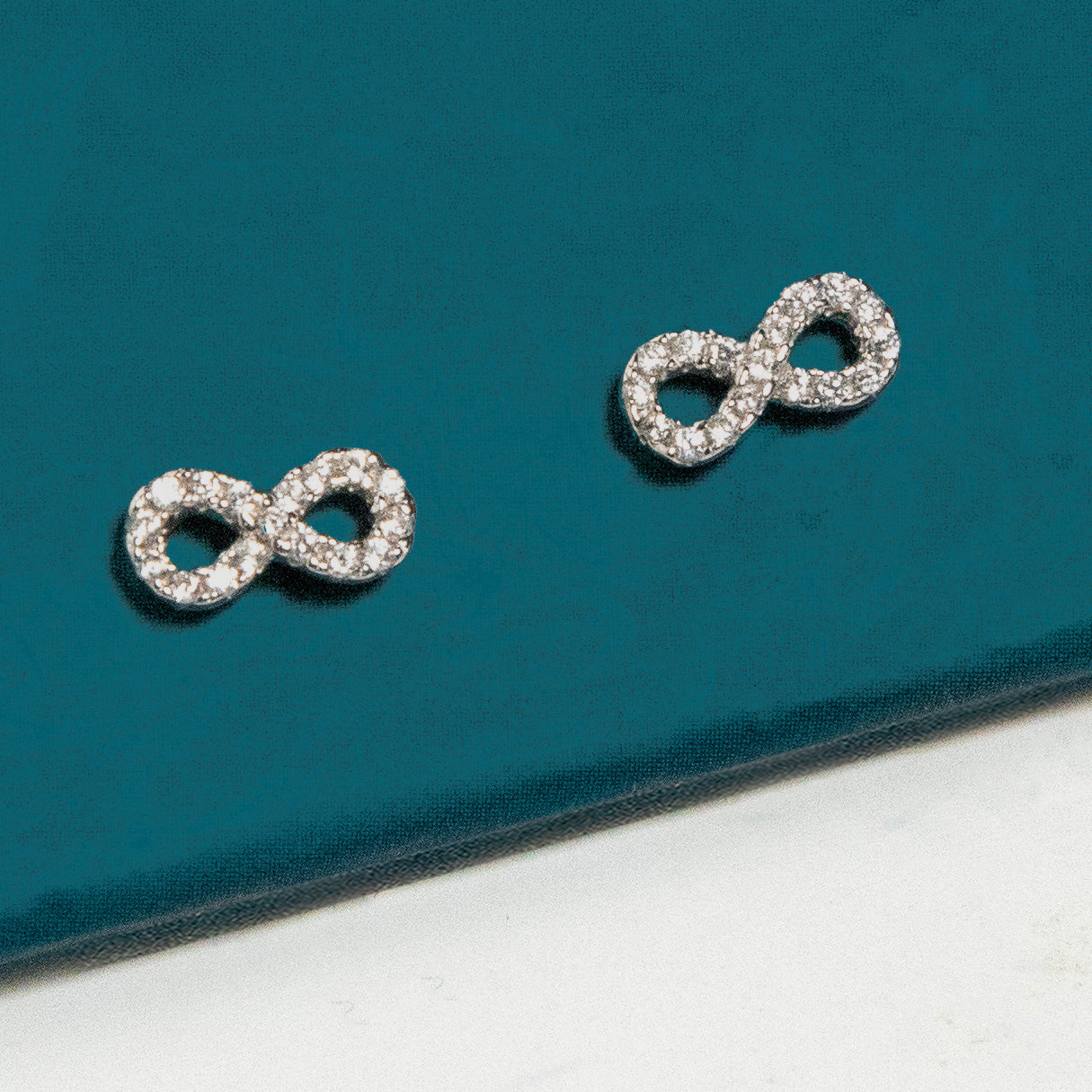 Silver Infinity Stud Earrings