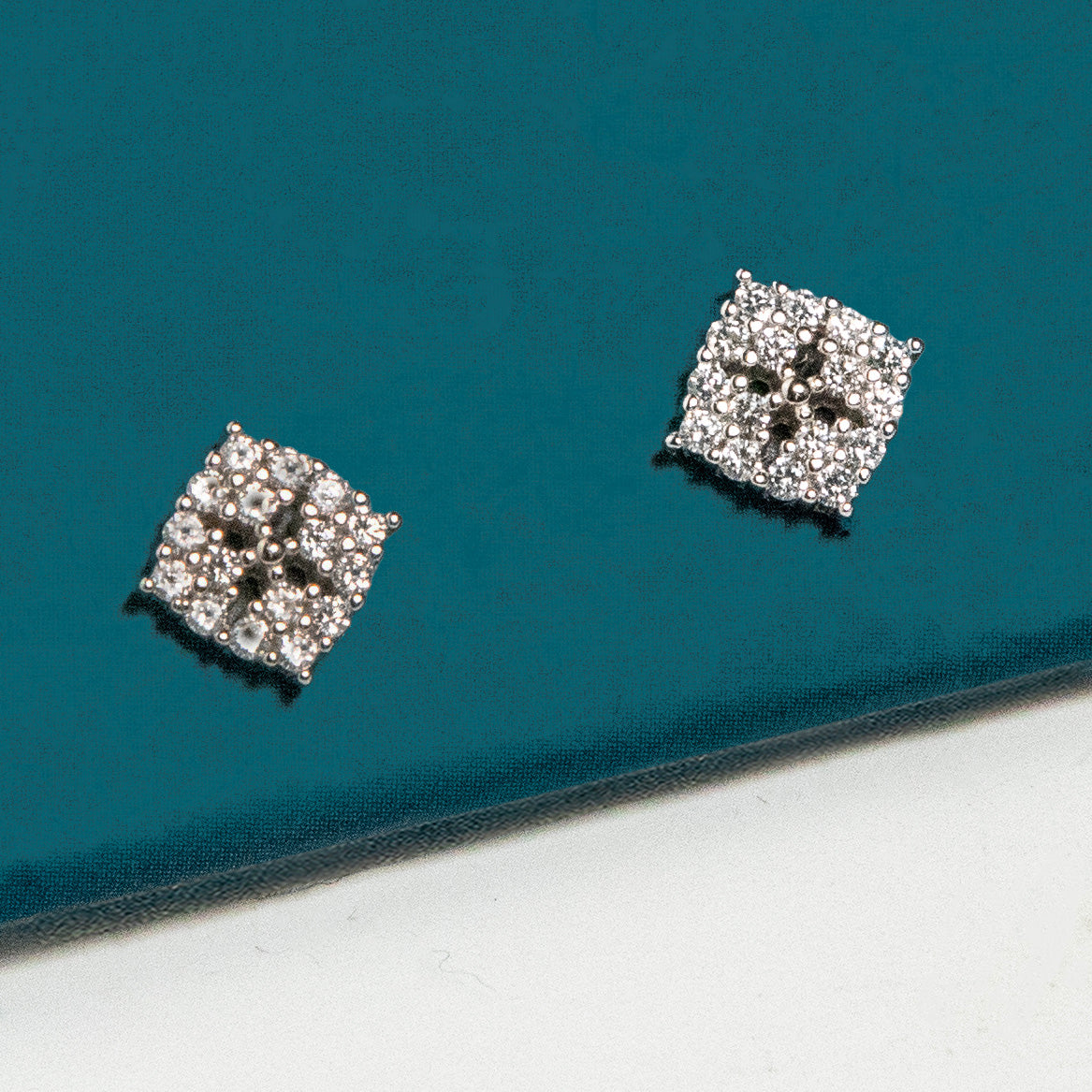 Silver Elegant Blossom Stud Earrings