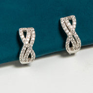 Silver Chunky Infinity Hoop Earrings