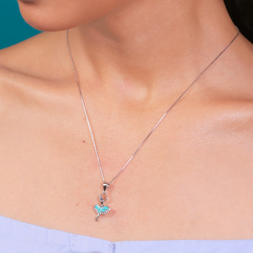 Silver Blue Rhythm Necklace