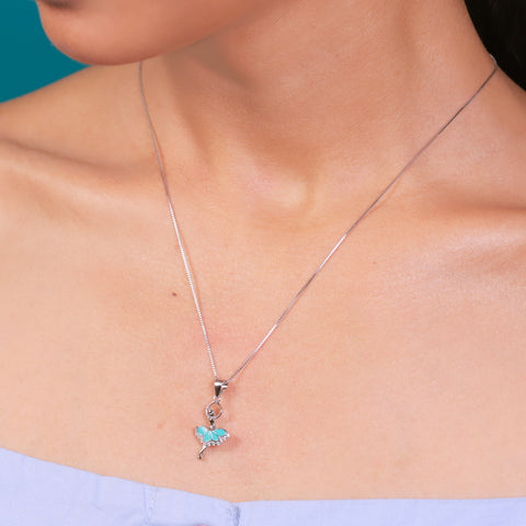 Silver Blue Rhythm Necklace