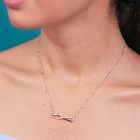 Classic Infinity Silver Necklace