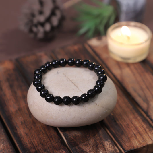Black Obsidian Stone Bracelet